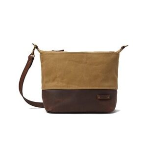 L.L. Bean Waxed Canvas and Leather Crossbody Bag